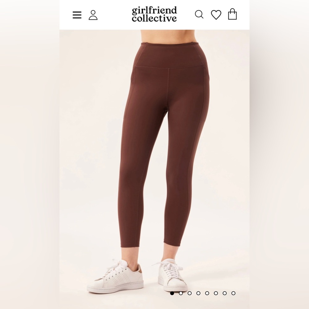 Girlfriend Collective Brown Compressive Pocket Leggings M